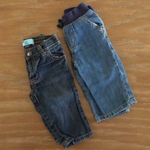 2 Pair Baby Jeans 6-12 Month - Gymboree & Old Navy